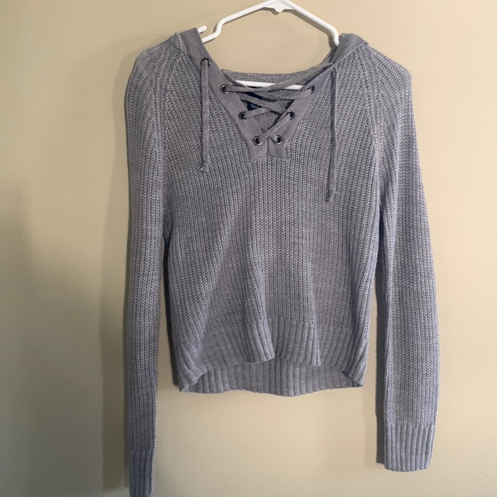 Rue21 Grey cropped sweater hoodie